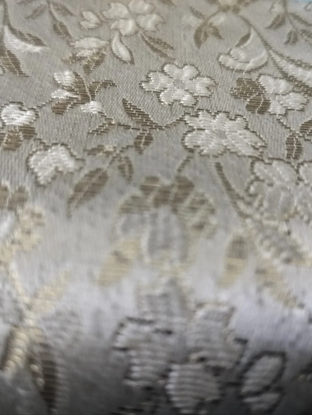 Vintage Mid-Century Gold Floral Brocade Envelope Clutch Snap Closure